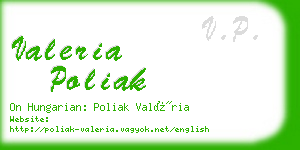 valeria poliak business card